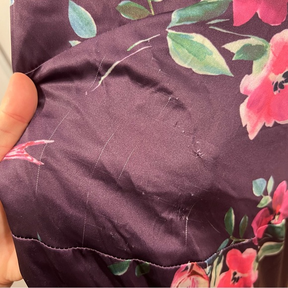 Mac Duggal Purple One-Shoulder Gown with Bishop Sleeves - Picture 12 of 13